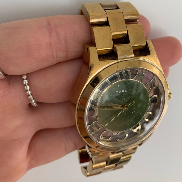 Marc by Marc Jacobs Gold Henry Skeleton Watch - Picture 7 of 12